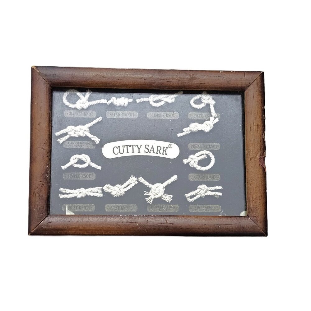 Cutty Sark Framed Nautical Knots Display – Maritime Decor